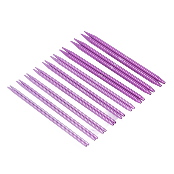 Utbytbara cirkulära stickningsnålar set 3,0 till 6,0 mm polerade bärbara stickningsnålar set med ergonomiskt handtag