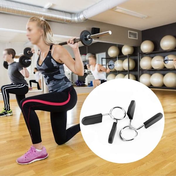 2 st fjäderklämmor Hantel låsklämma för gym Snabbfrigöringsklämmor för tyngdlyftningsövningar