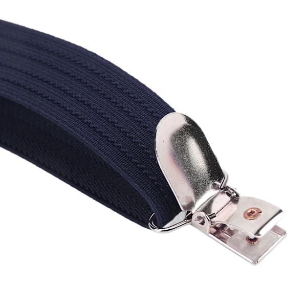 Herr Suspender Ca 1x41.3in Halksäker Säker Hållbar Robust Metall Bred Tillämplighet Klänning Suspender för Arbete BröllopMarinblå