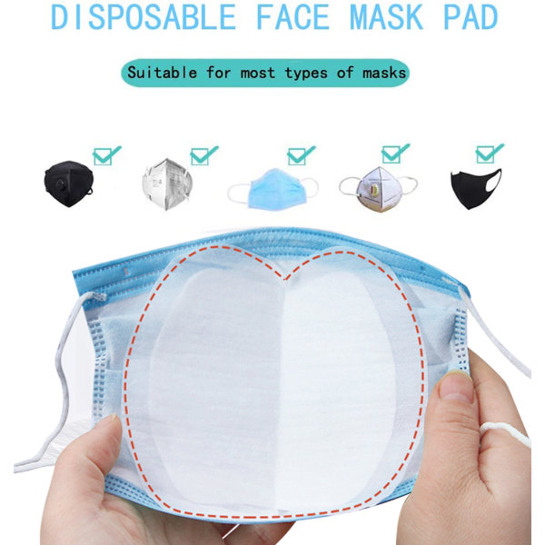 Filter-Skyddande filter 3 lager utbytbara Anti Haze  filter för andningsfilter insats Non-Woven, oberoende förpackning