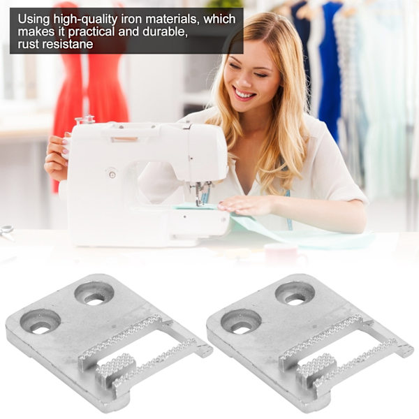 2 st Multifunktionell Symaskin Matar Hundformad Nålplatta 735081004 för JANOME
