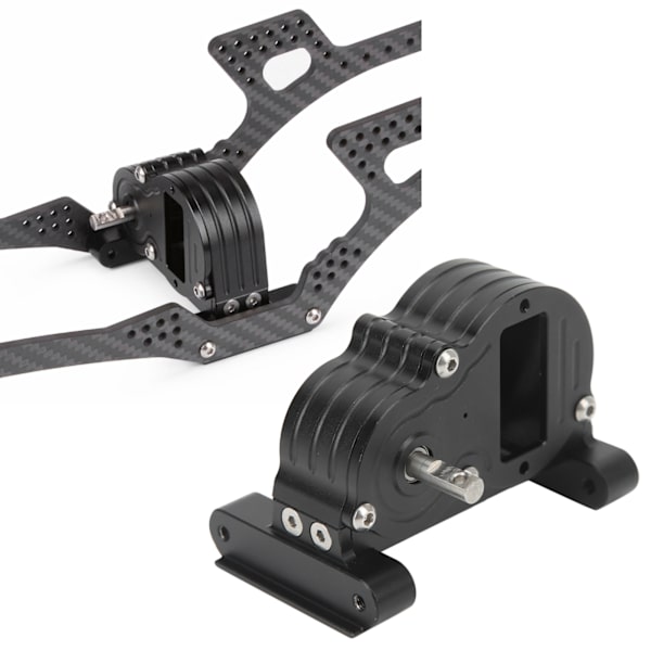 Metallväxellåda i aluminiumlegering, enkel montering, stållager, LCG-chassiväxellåda för LCG 1/10 RC Crawler Truck