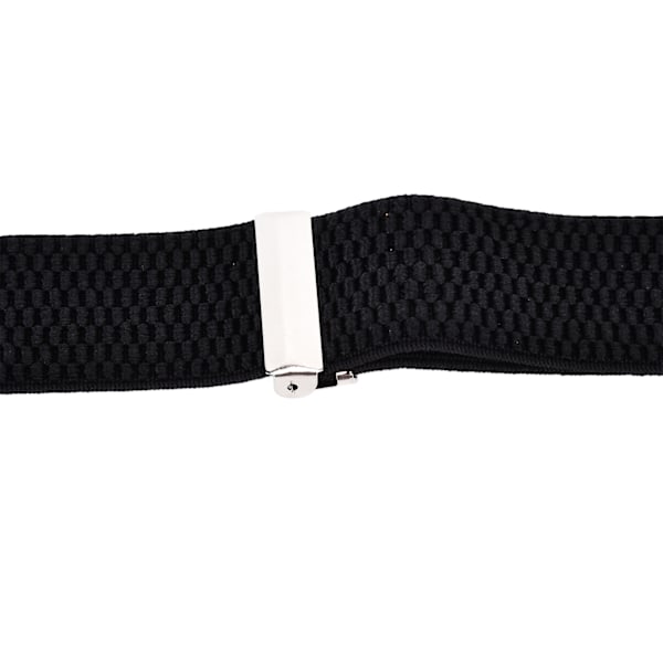 Herr Suspender Stark Fixering Justerbar Vacker Praktisk Fashionabel Metallklämma Bred Suspender för Formell FestSvart
