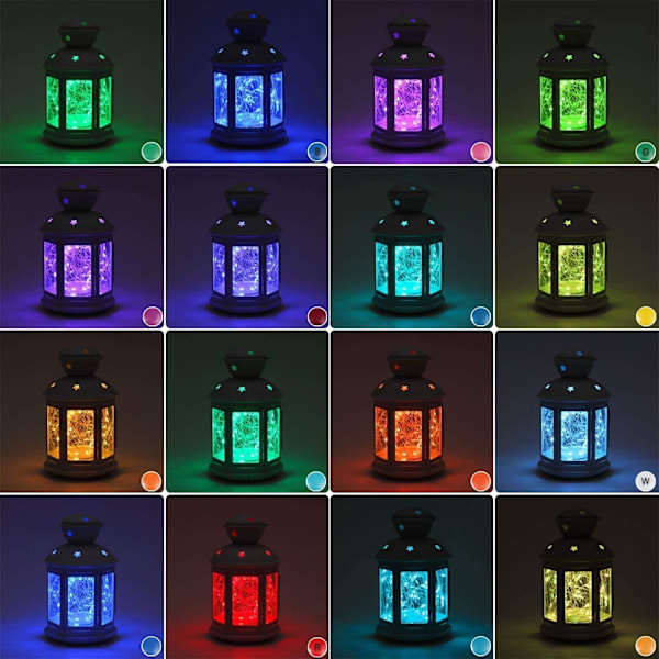 Fairy String Lights Batteridriven & USB Plug-in 33Ft 100 lysdioder 16 färgskiftande lampor och 8 lampor läge Fjärrkontroll Vattentät 3AA case,