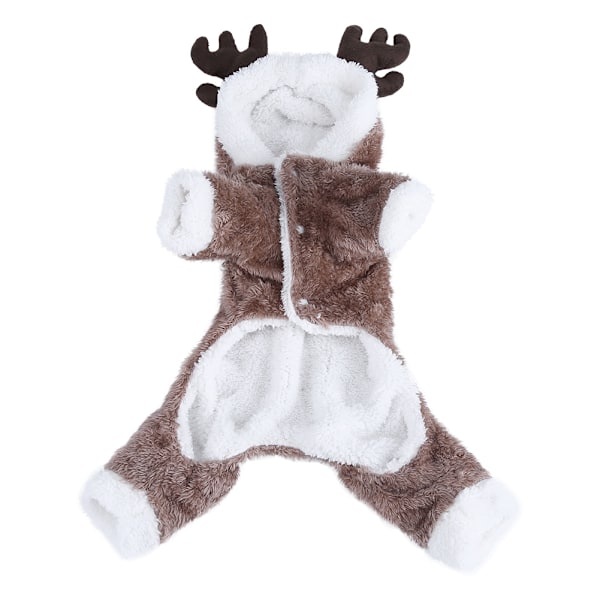 Söt älg husdjur juldräkt hundvalp höst/vinter kläder varm kappa M