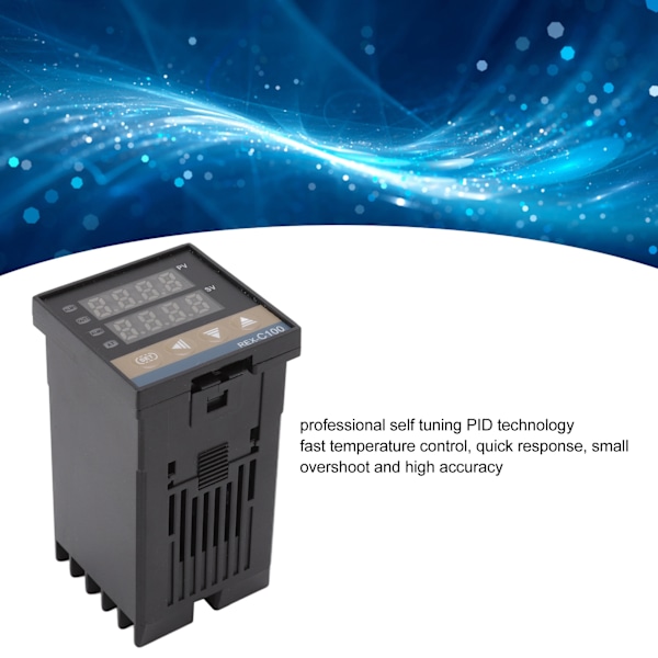 Digital PID termostatkit Vattentät Hög noggrannhet Snabbt svar Professionell REX C100 Temperaturregulator för gård 25A