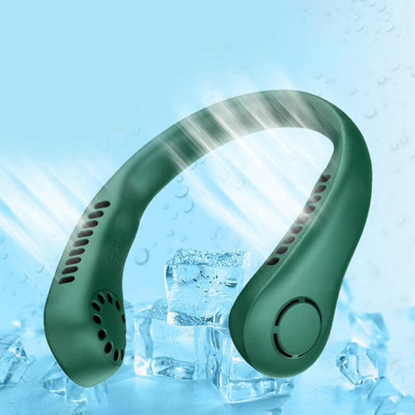 Handsfree Bladlös Fläkt, Kraftfulla 3 Hastigheter för Komfort Hela Dagen, USB-driven Bärbar Personlig Fläkt, Tyst Kylfläkt med Flexibel Mjuk Silikon
