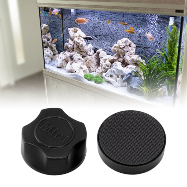 Akvariemagnetisk algskrapa Ergonomisk liten magnetisk glasrengörare för fiskbehållare Svart