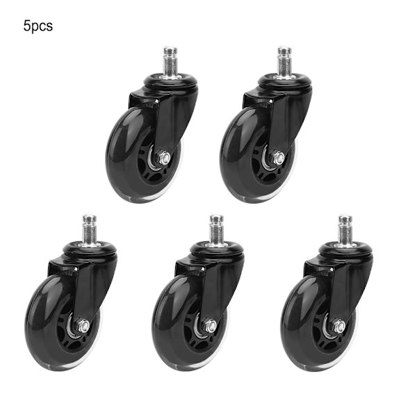 5 st 3 tum Swivel Caster Kontorsstol PU Rullhjul Möbelvagn Rull (#2)