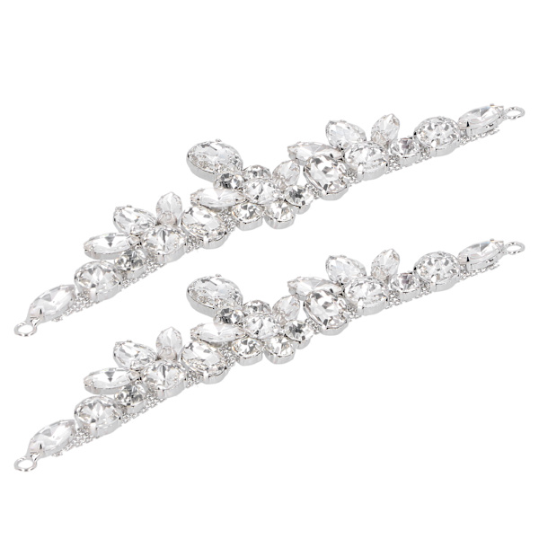 2 st Marquise Diamond Claw Chain Trim Glas Kvinnors Kläder Tillbehör DIY Sömnad Dekor Craft 4,3x16,5 cm Vattendroppe
