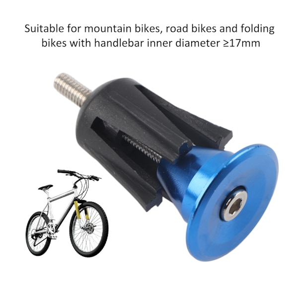 2PCS Cykelstyre Ändlock Cykelstyre Plugg för Mountainbikes LandsvägscyklarBlå