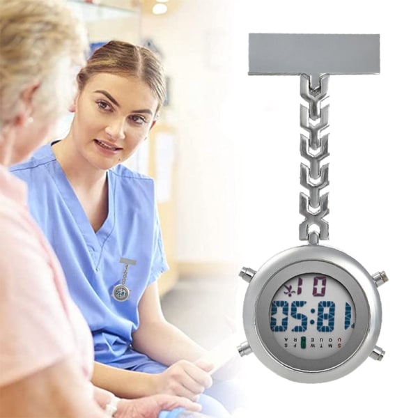 1 Styck sjuksköterskeklockor Sjuksköterska Doctor Clip On Lapel Nurse Watch