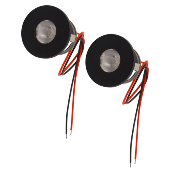 2 ST Små LED Spotlights 1W 80LM Aluminium Infällda Mini Spot Lampor Tak Downlight för Klädsel Studierum Bil