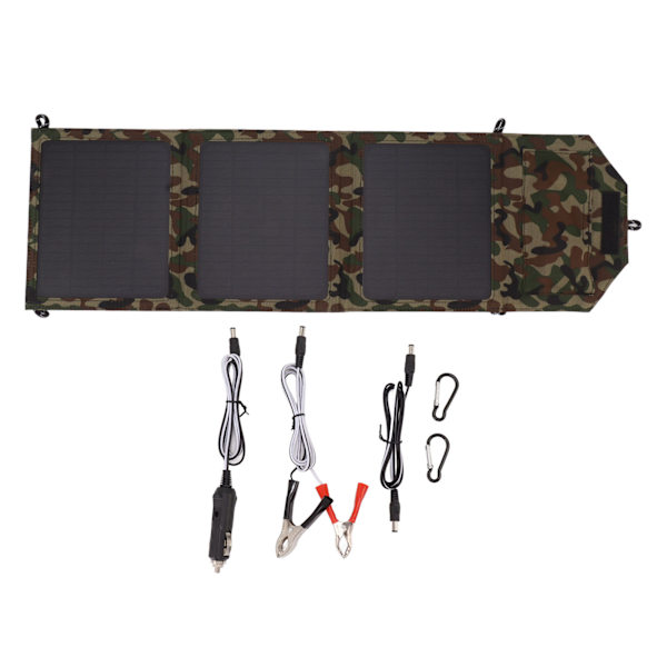 Hopfällbar solpanel Dual USB Lätt 30W Bärbar soltelefonladdare Panel för bil 12V