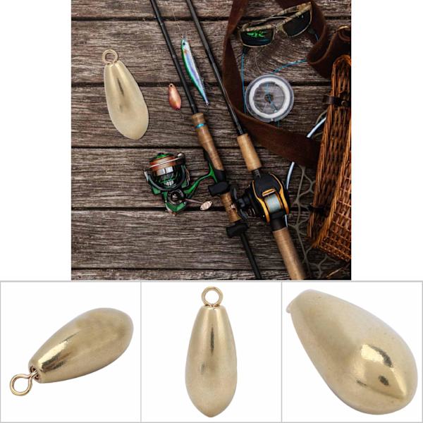 5 st/påse utomhus fiske koppar sänken vikter fiskare redskap tillbehör (14g)