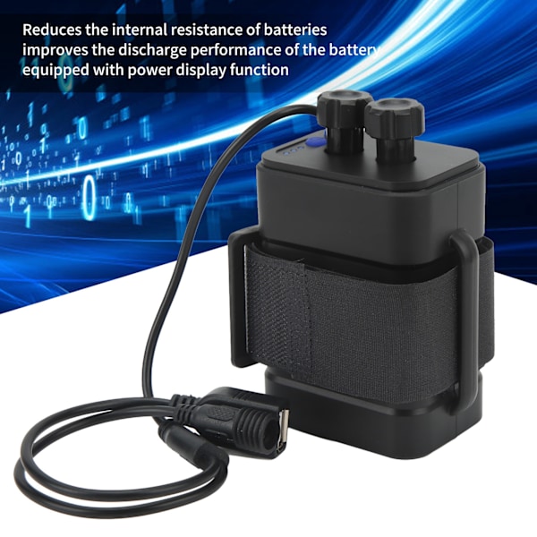 Batteriladdningsfodral Box ABS Vattentät 8.4V för 6 st 18650 Litiumbatterier USB DC Två Portar med Kabel för Utomhus Resor Camping