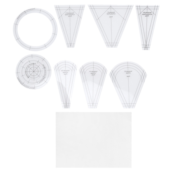 10 st Quilting Linjaler Multifunktionella Transparenta Akryl Sy Mallar Set för Quilting Sömnad Sömnad Hantverk