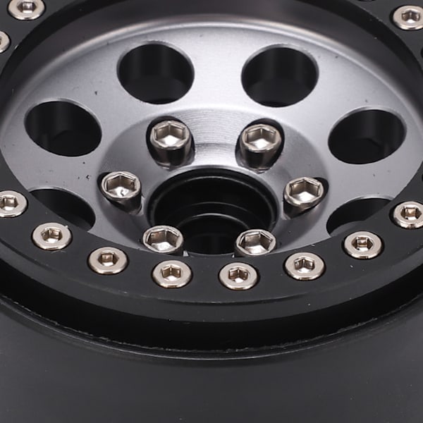 4 st 1,9 tum RC metallfälg Beadlock 8 runda hål fälgnav för Axial SCX10 90046 RC 1/10 bil titanfärg