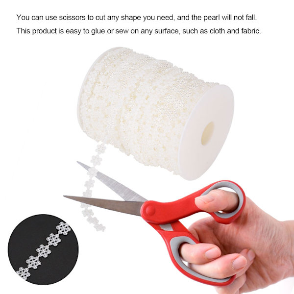 Imitation Pearl Beads Sewing Sunflower Beads String DIY WeddingDressing Decoration