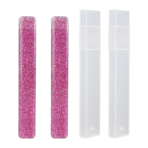 Nagelfil - Set med 2 Nagelfilar i glas - Handgjorda presenter - för
