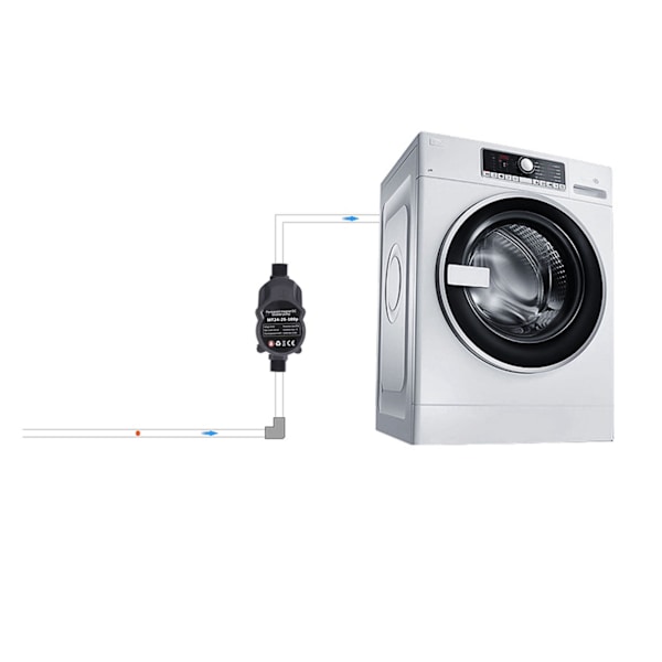 Boosterpump Automatisk Vattentryck Duschböjning Recirkulerande Väggmonterad 24VDC 100‑240V EU-kontakt