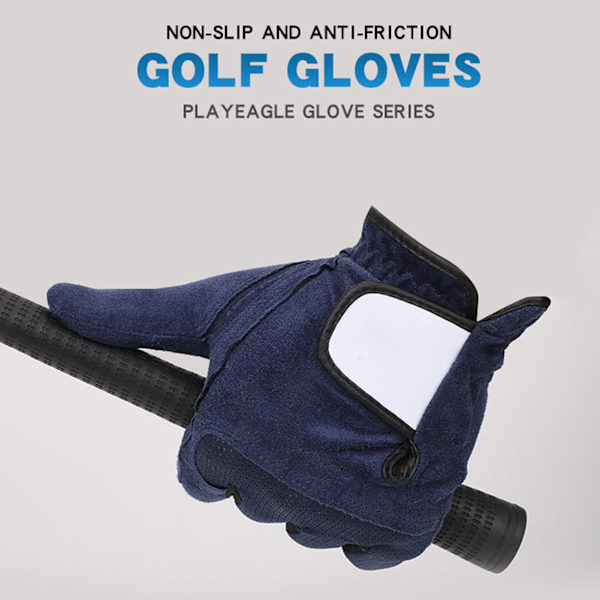 Golfhandskar för män vänster hand mikrofiber svettabsorberande mjuka andningsbara golfhandskar kunglig blå24#