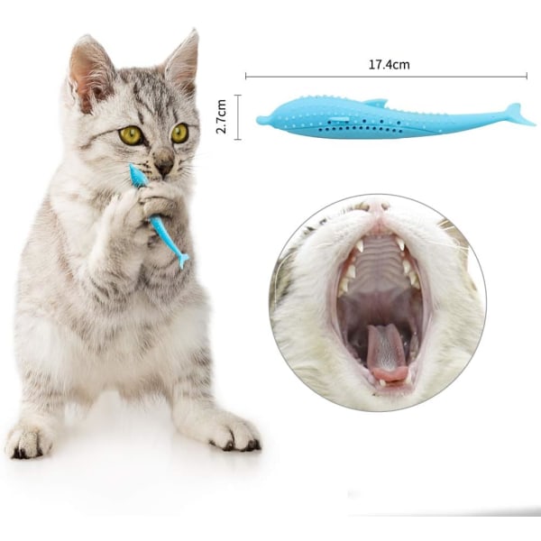 Kattandborste, kattfiskformad tandrengöring leksak, kattmynta katt leksak, kattmynta leksak, kattandborste, fisk katt leksak, tandborste för katter, tugga tänder