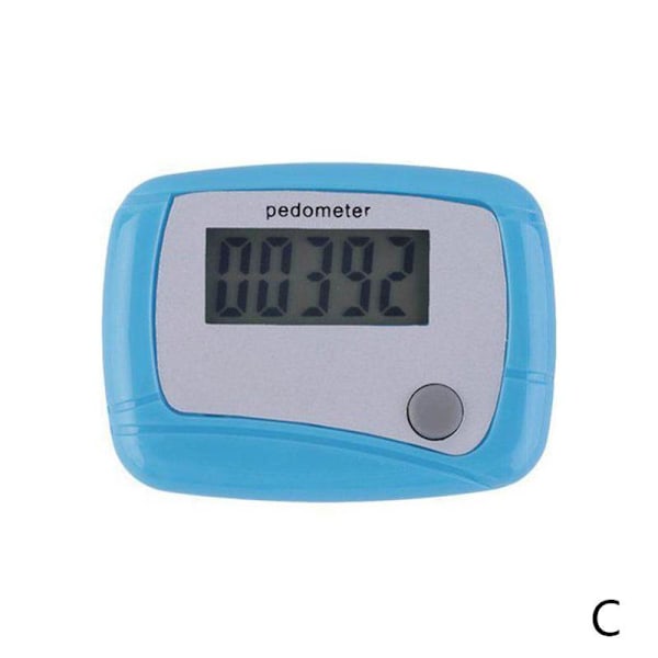 LCD Digital Stegräknare Gång Kaloriräknare Avstånd Bälte blue One-size blue One-size