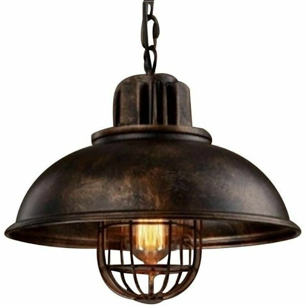 Hängande lampa Kandelaber Metallskärm Loft Stil Vintage Industriell Kandelaberlampa Hängande lampa E27, Rost