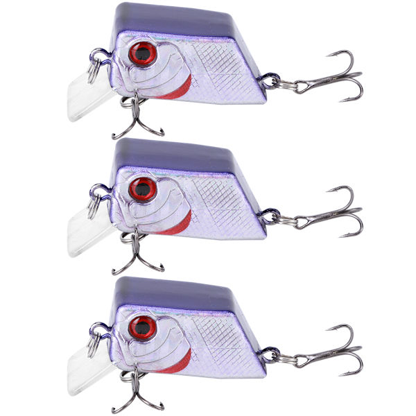 3PCS Unik Kvadratisk Form Mini Lockbete Konstgjord Simulering Livsliknande Bete Fiskeutrustning2#