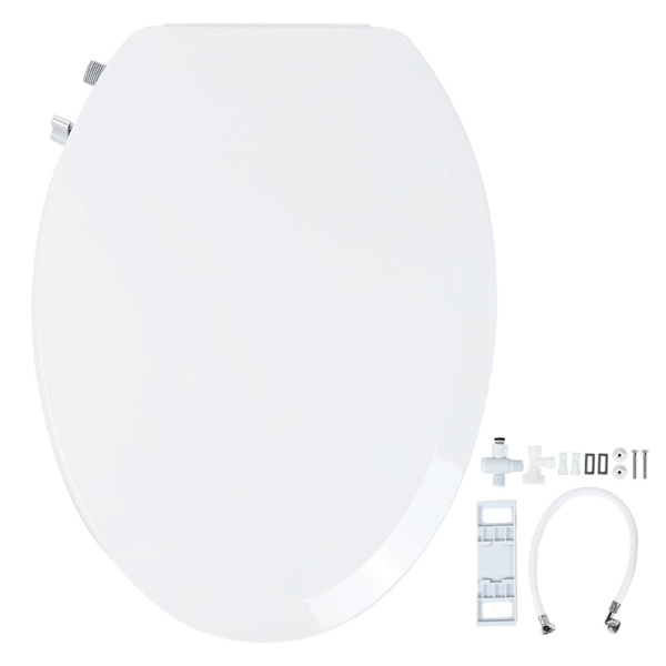 Manuell bidétoalettstol NonElectric Bidet Attachment Dubbelt munstyckssystem Passar runda toaletter