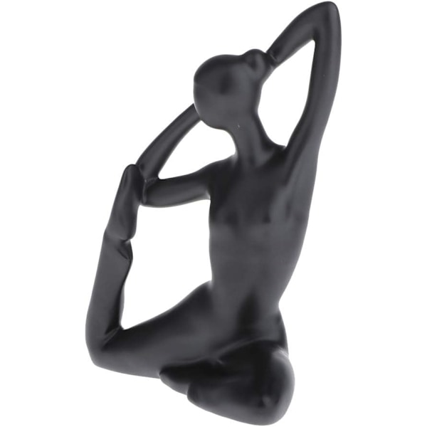 Statyer Skulpturer, Keramiska Flickfigurer Abstrakt Yoga Svart Modell Kvinna Staty Statyetter Prydnader Kontor Hem - 6