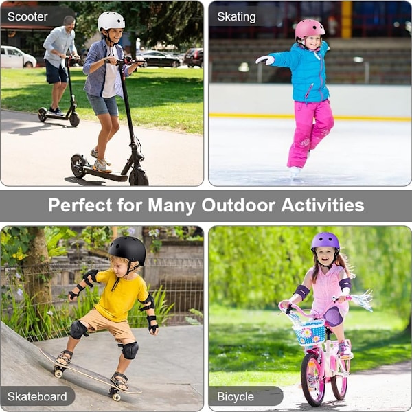 Skateboard Skydd Vuxen Barn Rullskridskor Skydd Skateboard Knäskydd Sköldpadda Förtjockat 7-Delars Set