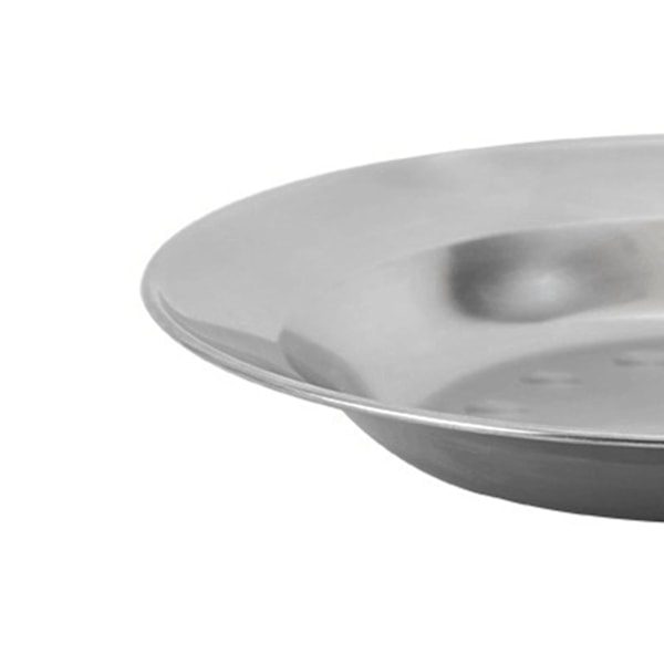 Rostfri Tallrik Förtjockad Metall Multifunktionell Rund Middagstallrik för Hem Restaurang Utomhus Camping Liten, 16cm/6.3in
