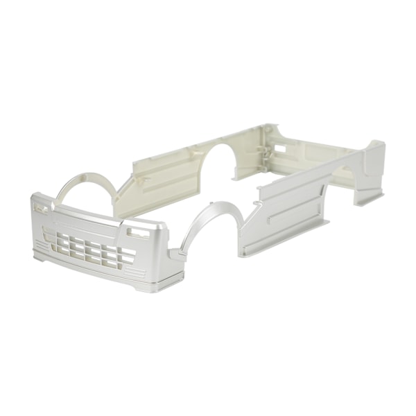 RC bred karosseri kit stort omgivande lock LED-ljusmodifieringssatser för WPL D12 RC-lastbil silverröd