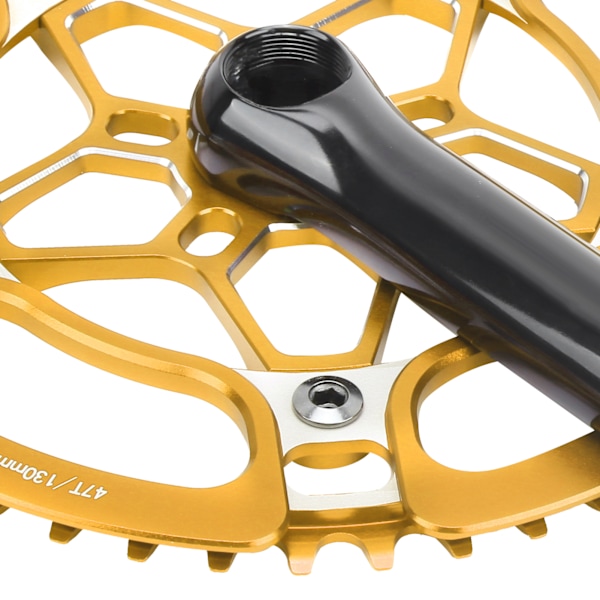 BCD130mm cykelvevarm i aluminiumlegering 47T enkelhastighetskedjehjul tillbehör guld