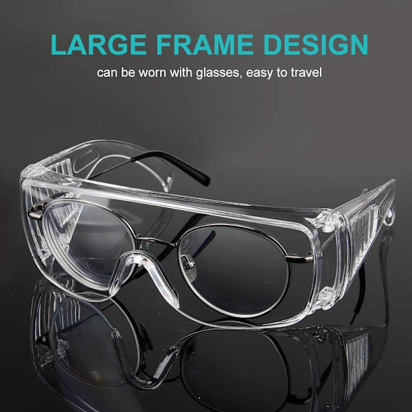 Säkerhetsglasögon, UNTIRE Anti-Fog och Anti-Scratch Skyddsglasögon för arbetsplatser, Transparenta, Bekväma att bära, 3 st