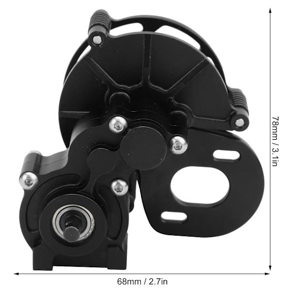 Hållbar central växellåda i stål för Axial SCX10 1/10 RC-bilSvart