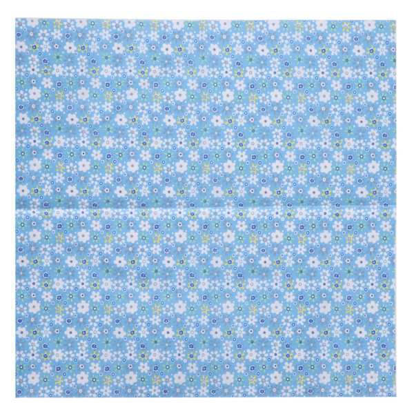 2 Set Bomullstyg Slättväv Trycktyg DIY Sömnad Quiltning PatchWork 5 Färger 50x50cm (Blå)