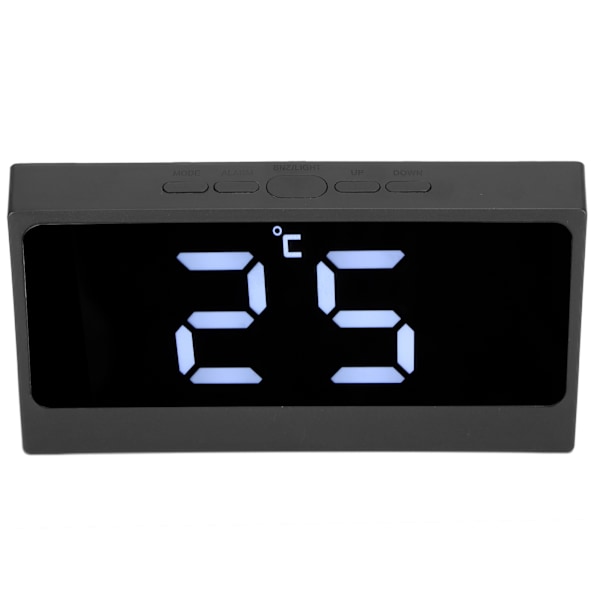 Enkel Design Röststyrd Väckarklocka, Stor Display Digital Klocka med 11RGB Färgglada Visningslägen, Batteribackup för Oavbruten Drift