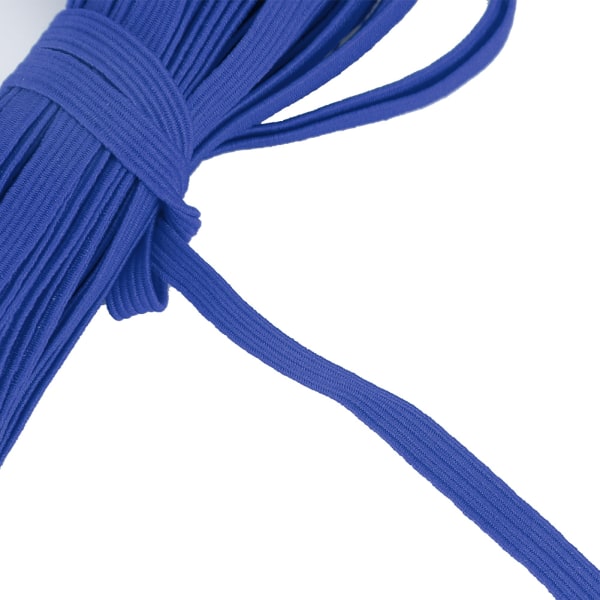 30 meter/rulle elastiskt band platt färgglad flexibel repband klädtillbehör 6mm kunglig blå