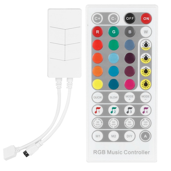 LED Ljusremskontroller Intelligent WIFI RGB 40-knapps Infraröd Fjärrkontroll DC5V 12V 24V