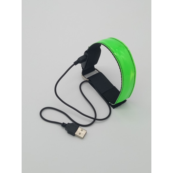 Uppladdningsbart LED-armband, 4 stycken lysande band med USB,
