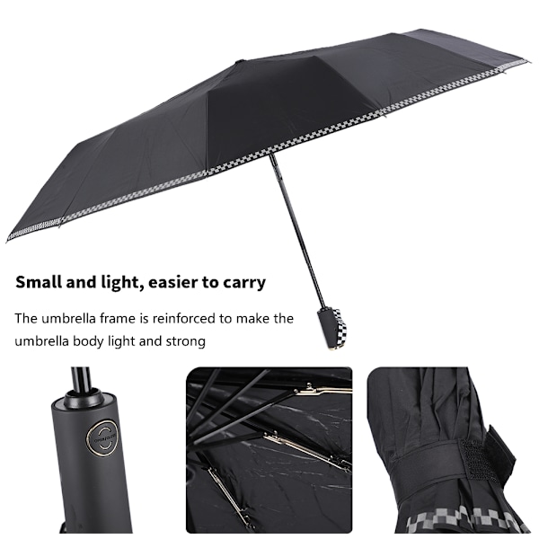 UPF50+ Solskyddsparaply Bärbar Anti-UV-skydd Automatisk Fällbart Paraply