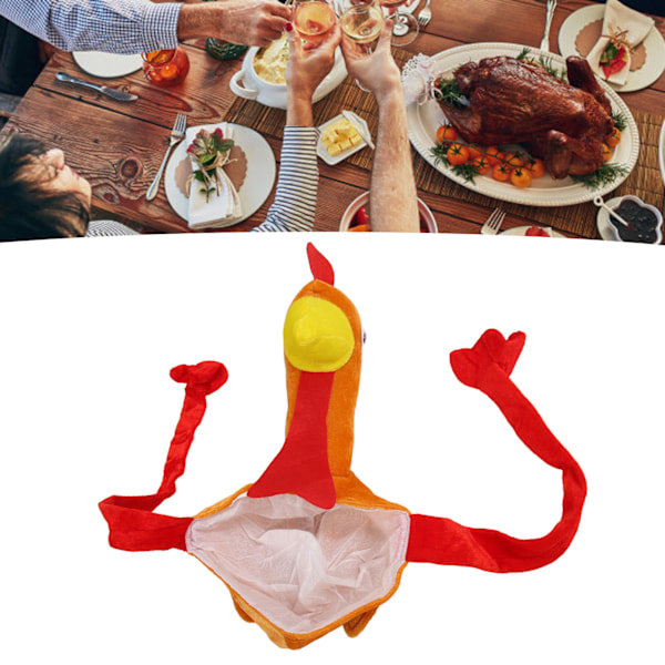 Turkiet Hatt Ljus Starka Färger Slitstark Polyester Mjuk Bekväm Lätt att Rengöra Thanksgiving Hatt för Fest Cosplay Högtid