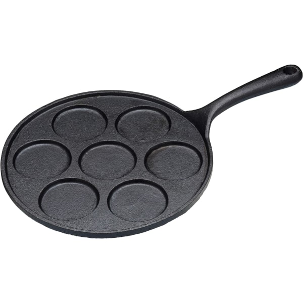 Ögonpanna pannkaksmaskin - 24 cm plåtpanna pannkakspanna med 7 hål - stekpannor för alla värmekällor - non-stick belagd