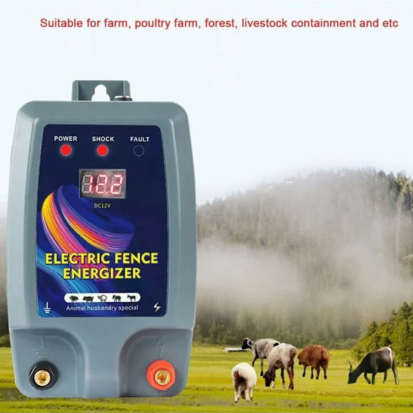 Elektrisk stängsel för boskap, djur, stängselaggregat, hög effekt, 3 effektlägen för fjäderfäuppfödning