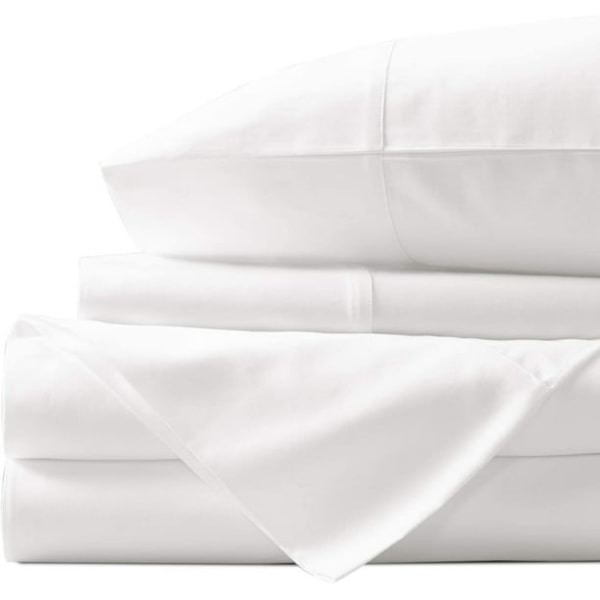 Egyptisk bomull Lakan Set 1000 Thread Count - Sängöverkast Deep Pocket Premium sängkläder Set, lyxiga lakan för hotellkollektion Soft Sateen Weave