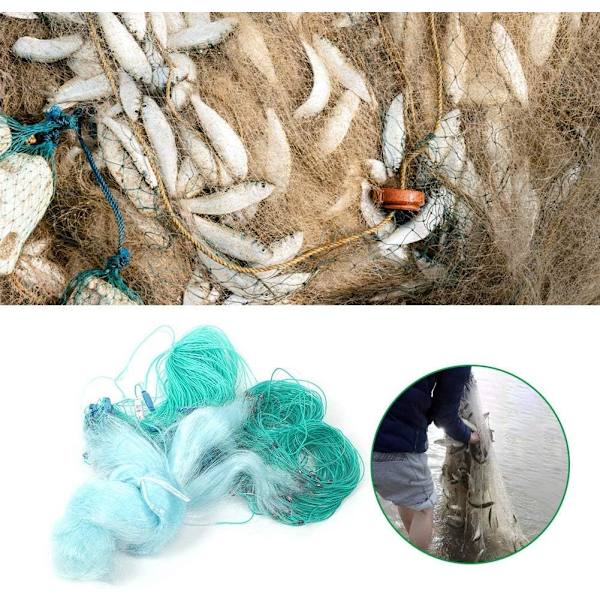 50M Längd 1,5M Höjd Tre Lager Tungt Fiske Nät Med Flyt Fiske Tillbehör Sänk Nät(4 Finger)