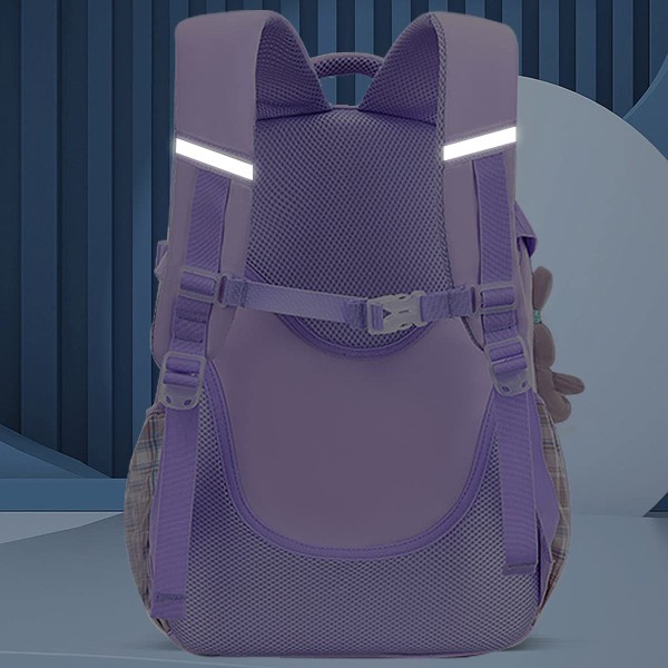 Skolväska flickor, skolväska flickor, vattentäta dagryggsäckar med ergonomisk design, mode fritidsryggsäck, tonårsryggsäck för skola eller resor